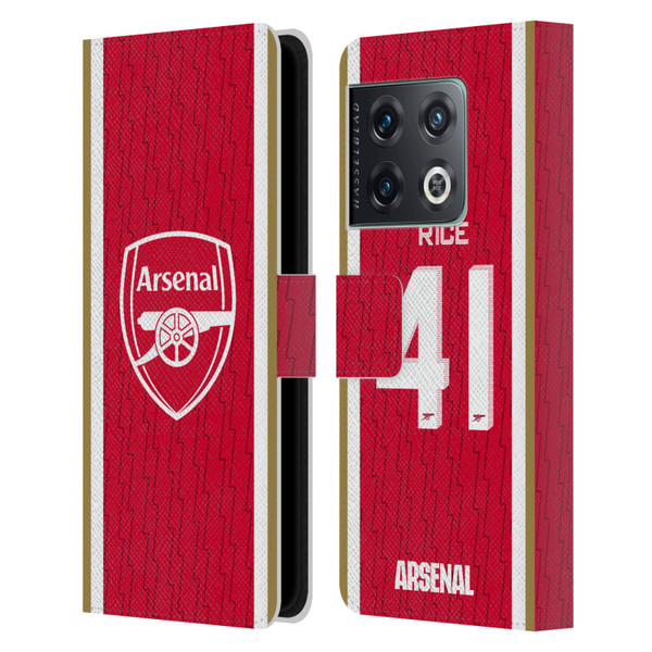 Arsenal FC 2023/24 Players Home Kit Declan Rice Leather Book Wallet Case Cover For OnePlus 10 Pro