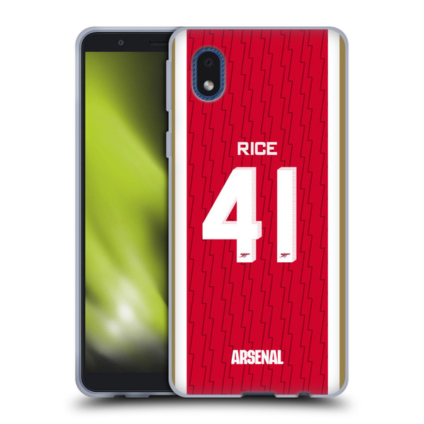 Arsenal FC 2023/24 Players Home Kit Declan Rice Soft Gel Case for Samsung Galaxy A01 Core (2020)