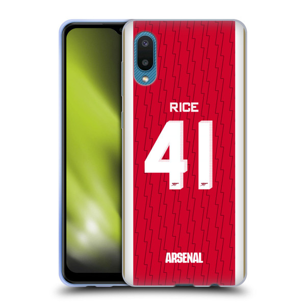 Arsenal FC 2023/24 Players Home Kit Declan Rice Soft Gel Case for Samsung Galaxy A02/M02 (2021)