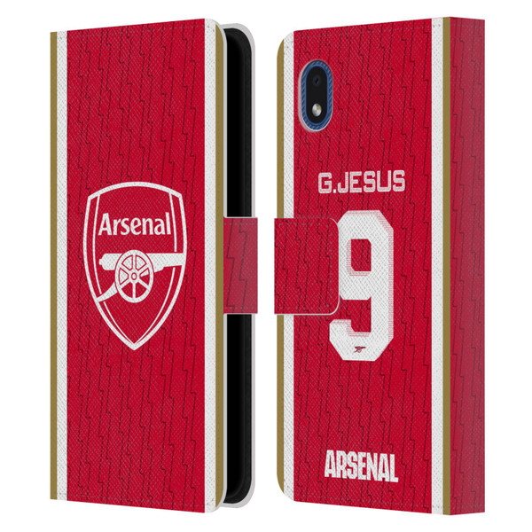 Arsenal FC 2023/24 Players Home Kit Gabriel Jesus Leather Book Wallet Case Cover For Samsung Galaxy A01 Core (2020)