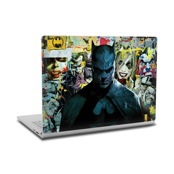 Batman DC Comics Logos And Comic Book Torn Collage Vinyl Sticker Skin Decal Cover for Microsoft Surface Book 2