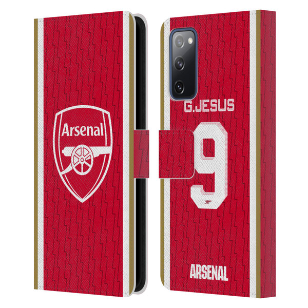 Arsenal FC 2023/24 Players Home Kit Gabriel Jesus Leather Book Wallet Case Cover For Samsung Galaxy S20 FE / 5G
