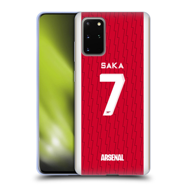 Arsenal FC 2023/24 Players Home Kit Bukayo Saka Soft Gel Case for Samsung Galaxy S20+ / S20+ 5G