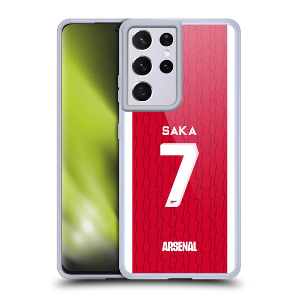 Arsenal FC 2023/24 Players Home Kit Bukayo Saka Soft Gel Case for Samsung Galaxy S21 Ultra 5G