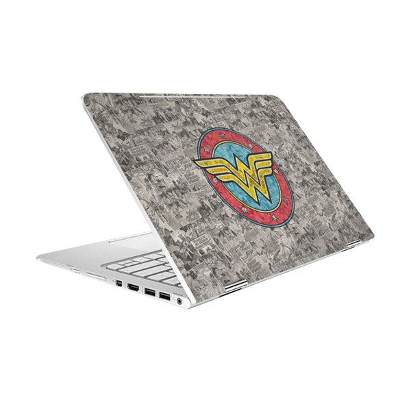 Wonder Woman DC Comics Comic Book Cover Vintage Collage Vinyl Sticker Skin Decal Cover for HP Spectre Pro X360 G2