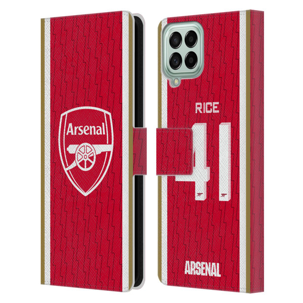 Arsenal FC 2023/24 Players Home Kit Declan Rice Leather Book Wallet Case Cover For Samsung Galaxy M53 (2022)