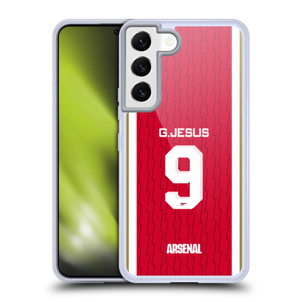 Arsenal FC 2023/24 Players Home Kit Gabriel Jesus Soft Gel Case for Samsung Galaxy S22 5G