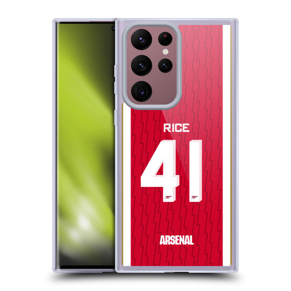 Arsenal FC 2023/24 Players Home Kit Declan Rice Soft Gel Case for Samsung Galaxy S22 Ultra 5G