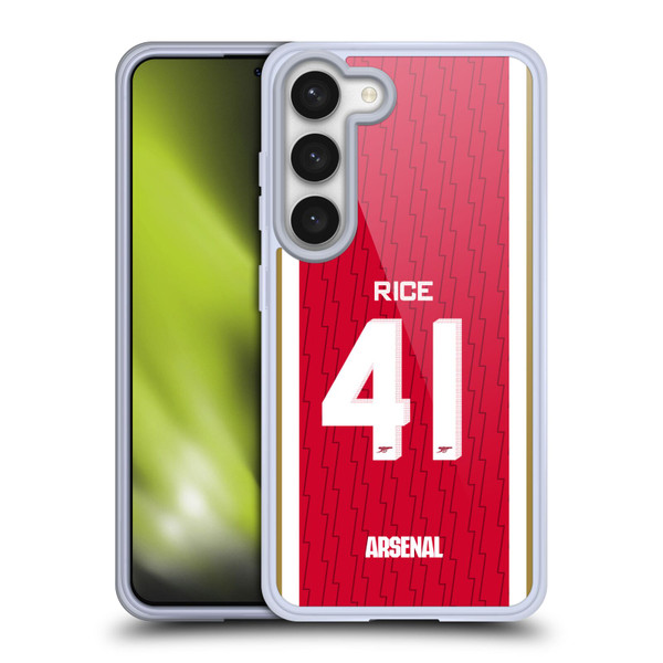 Arsenal FC 2023/24 Players Home Kit Declan Rice Soft Gel Case for Samsung Galaxy S23 5G