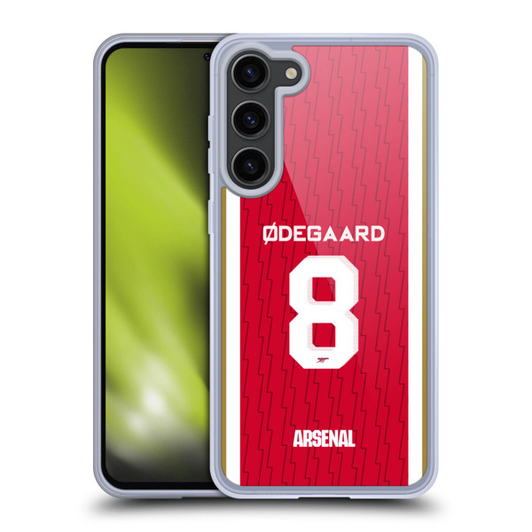 Arsenal FC 2023/24 Players Home Kit Martin Ødegaard Soft Gel Case for Samsung Galaxy S23+ 5G
