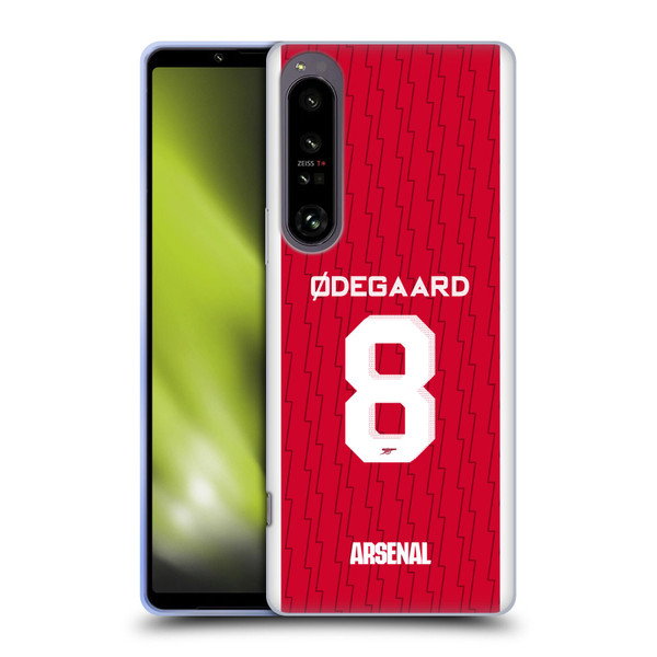 Arsenal FC 2023/24 Players Home Kit Martin Ødegaard Soft Gel Case for Sony Xperia 1 IV