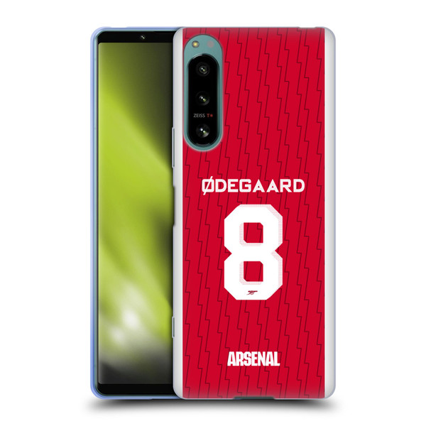 Arsenal FC 2023/24 Players Home Kit Martin Ødegaard Soft Gel Case for Sony Xperia 5 IV