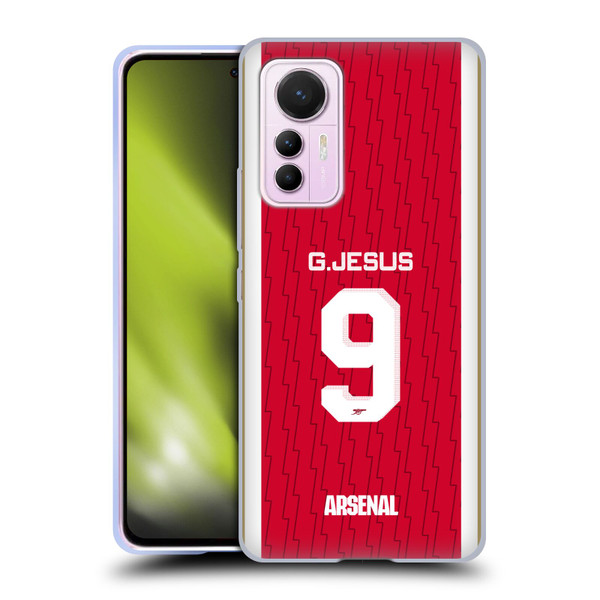 Arsenal FC 2023/24 Players Home Kit Gabriel Jesus Soft Gel Case for Xiaomi 12 Lite
