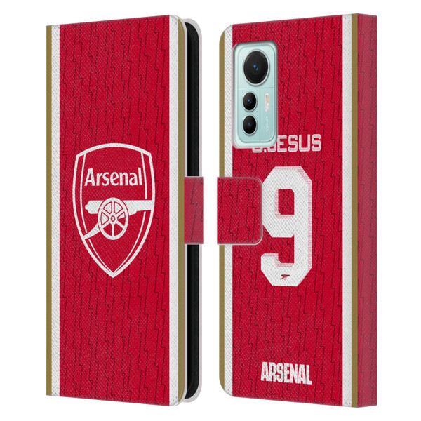 Arsenal FC 2023/24 Players Home Kit Gabriel Jesus Leather Book Wallet Case Cover For Xiaomi 12 Lite