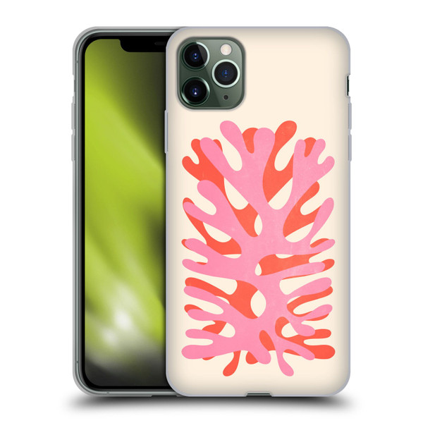 Ayeyokp Plant Pattern Two Coral Soft Gel Case for Apple iPhone 11 Pro Max