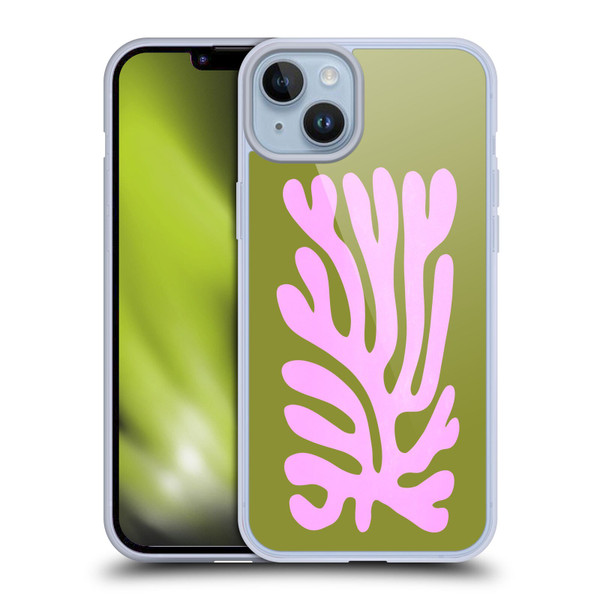 Ayeyokp Plant Pattern Abstract Soft Gel Case for Apple iPhone 14 Plus