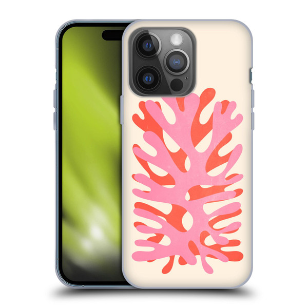 Ayeyokp Plant Pattern Two Coral Soft Gel Case for Apple iPhone 14 Pro