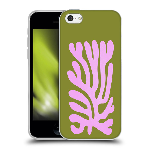 Ayeyokp Plant Pattern Abstract Soft Gel Case for Apple iPhone 5c