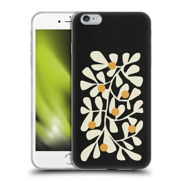 Ayeyokp Plant Pattern Summer Bloom Black Soft Gel Case for Apple iPhone 6 Plus / iPhone 6s Plus