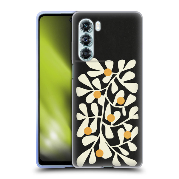 Ayeyokp Plant Pattern Summer Bloom Black Soft Gel Case for Motorola Edge S30 / Moto G200 5G