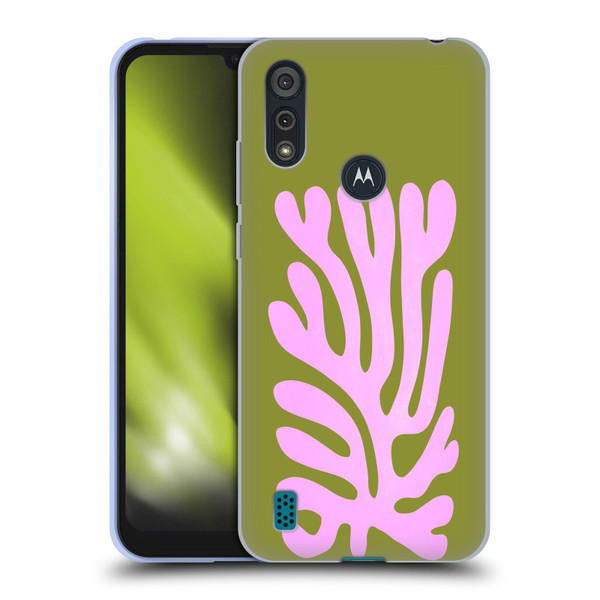 Ayeyokp Plant Pattern Abstract Soft Gel Case for Motorola Moto E6s (2020)