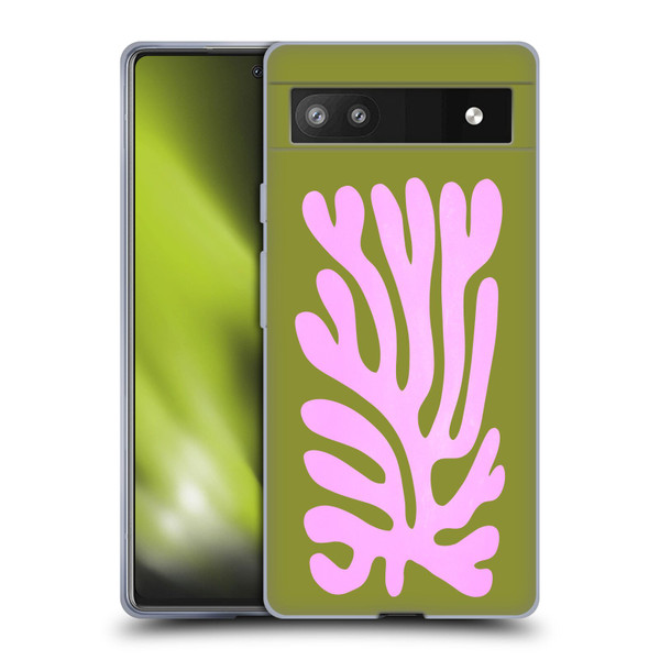 Ayeyokp Plant Pattern Abstract Soft Gel Case for Google Pixel 6a