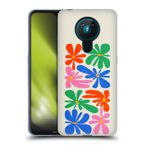 Ayeyokp Plant Pattern Flower Shapes Flowers Bloom Soft Gel Case for Nokia 5.3
