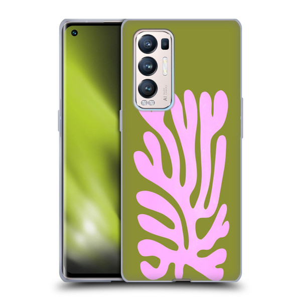 Ayeyokp Plant Pattern Abstract Soft Gel Case for OPPO Find X3 Neo / Reno5 Pro+ 5G