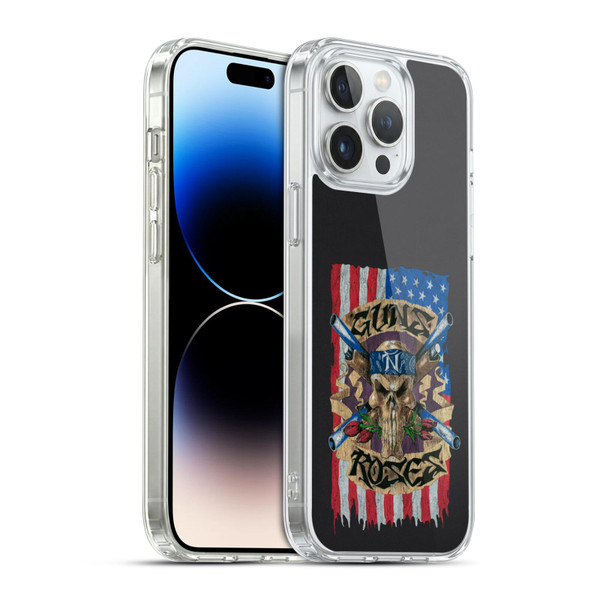Guns N' Roses Band Art Flag Soft Gel Case for Apple iPhone 14 Pro Max & MagSafe