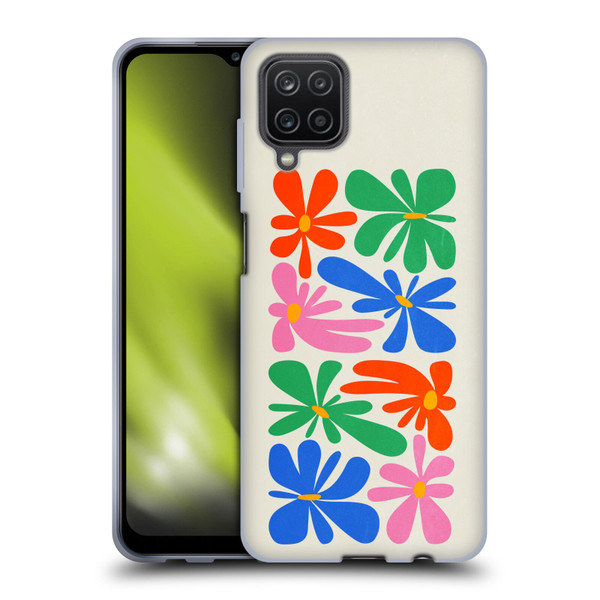 Ayeyokp Plant Pattern Flower Shapes Flowers Bloom Soft Gel Case for Samsung Galaxy A12 (2020)