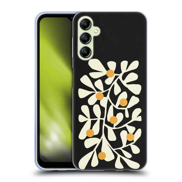 Ayeyokp Plant Pattern Summer Bloom Black Soft Gel Case for Samsung Galaxy A14 5G