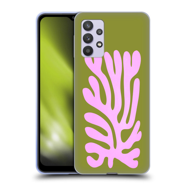 Ayeyokp Plant Pattern Abstract Soft Gel Case for Samsung Galaxy A32 5G / M32 5G (2021)