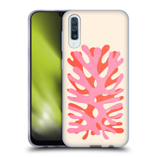 Ayeyokp Plant Pattern Two Coral Soft Gel Case for Samsung Galaxy A50/A30s (2019)