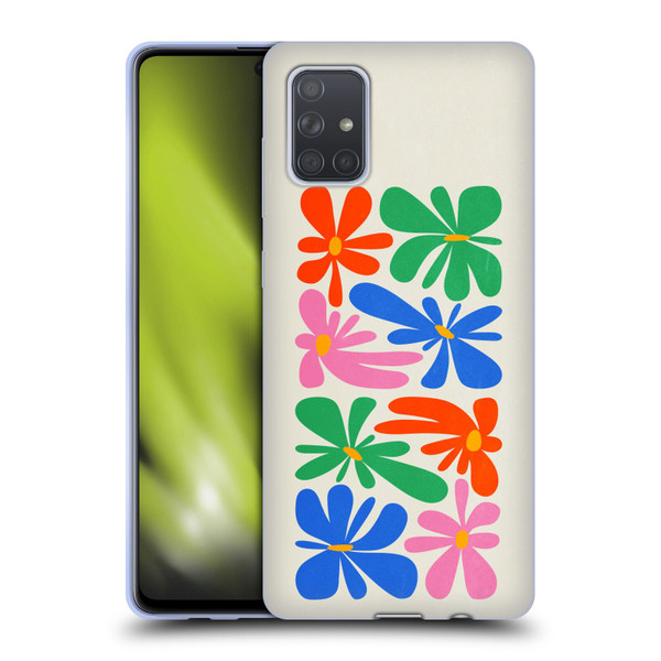 Ayeyokp Plant Pattern Flower Shapes Flowers Bloom Soft Gel Case for Samsung Galaxy A71 (2019)