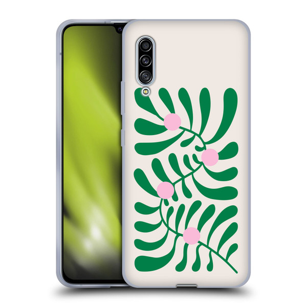 Ayeyokp Plant Pattern Summer Bloom White Soft Gel Case for Samsung Galaxy A90 5G (2019)