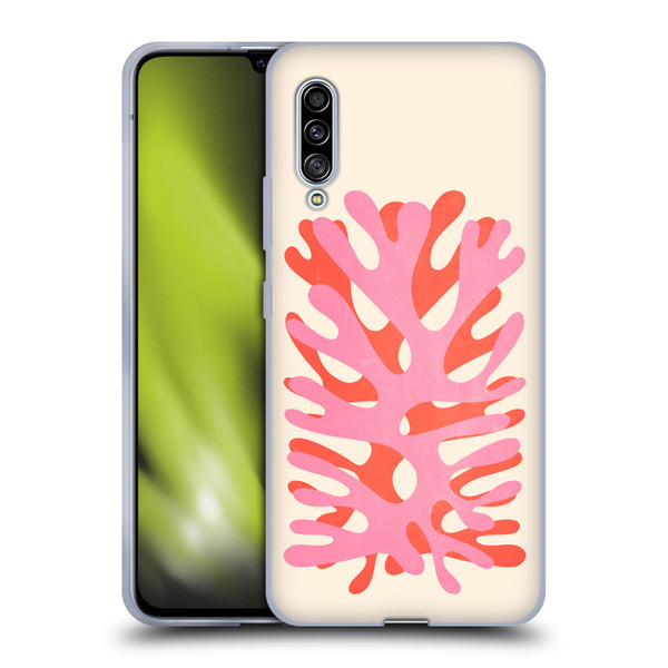 Ayeyokp Plant Pattern Two Coral Soft Gel Case for Samsung Galaxy A90 5G (2019)