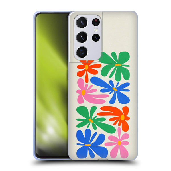 Ayeyokp Plant Pattern Flower Shapes Flowers Bloom Soft Gel Case for Samsung Galaxy S21 Ultra 5G