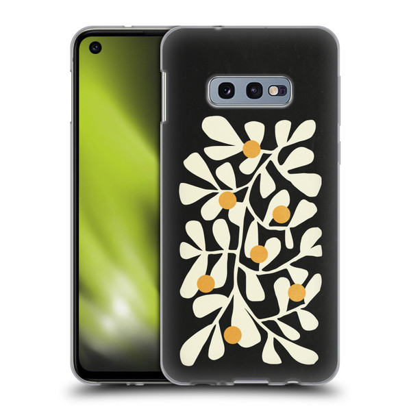Ayeyokp Plant Pattern Summer Bloom Black Soft Gel Case for Samsung Galaxy S10e