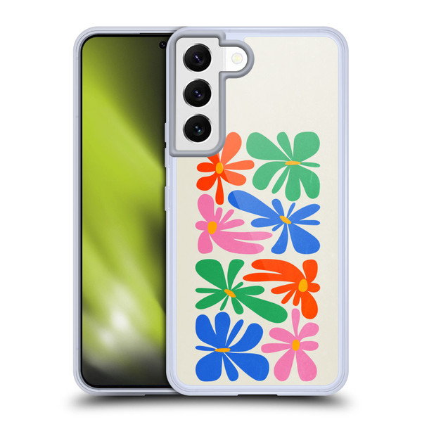 Ayeyokp Plant Pattern Flower Shapes Flowers Bloom Soft Gel Case for Samsung Galaxy S22 5G