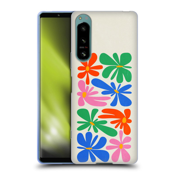 Ayeyokp Plant Pattern Flower Shapes Flowers Bloom Soft Gel Case for Sony Xperia 5 IV