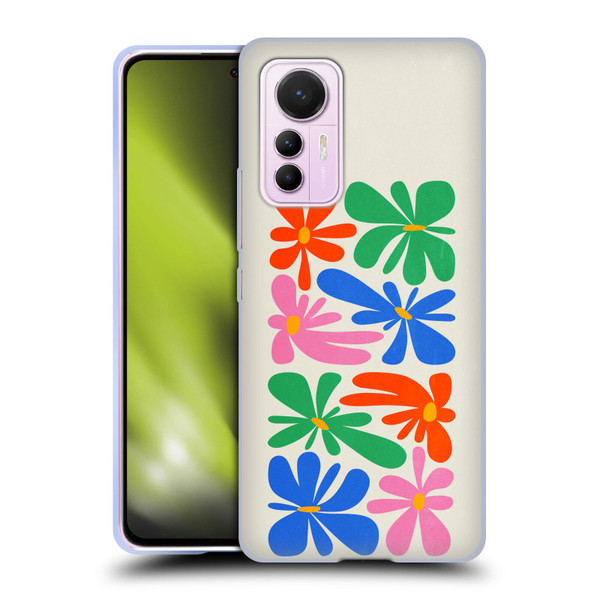 Ayeyokp Plant Pattern Flower Shapes Flowers Bloom Soft Gel Case for Xiaomi 12 Lite