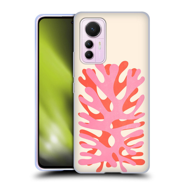 Ayeyokp Plant Pattern Two Coral Soft Gel Case for Xiaomi 12 Lite
