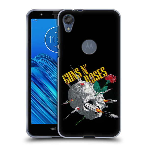 Guns N' Roses Band Art Needles Skull Vintage Soft Gel Case for Motorola Moto E6