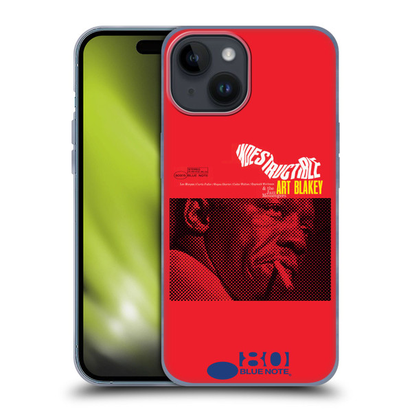 Blue Note Records Albums Art Blakey Indestructible Soft Gel Case for Apple iPhone 15