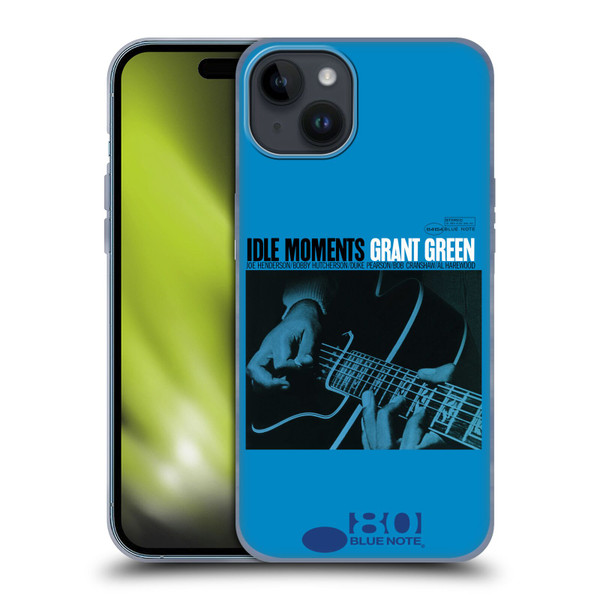Blue Note Records Albums Grant Green Idle Moments Soft Gel Case for Apple iPhone 15 Plus