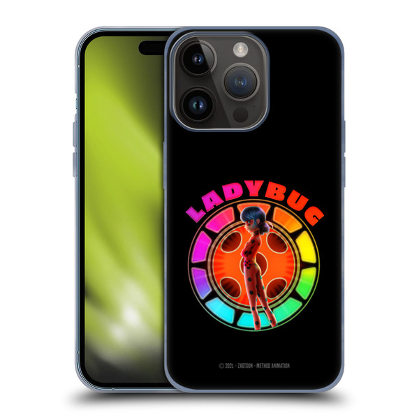 Miraculous Tales of Ladybug & Cat Noir Graphics Rainbow Soft Gel Case for Apple iPhone 15 Pro