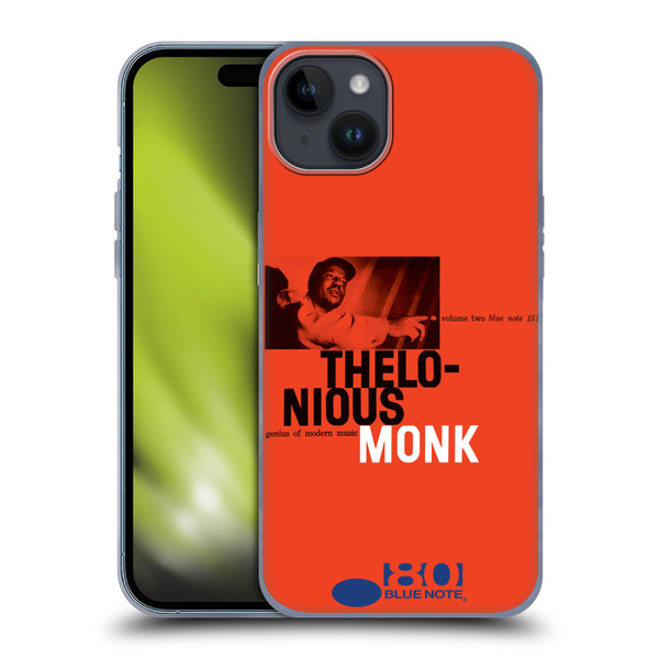 Blue Note Records Albums 2 Thelonious Monk Soft Gel Case for Apple iPhone 15 Plus