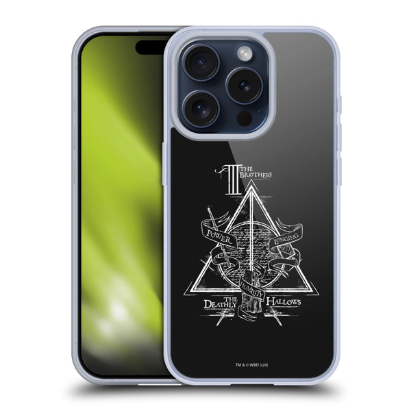 Harry Potter Deathly Hallows XIV Triangle Symbol Soft Gel Case for Apple iPhone 15 Pro