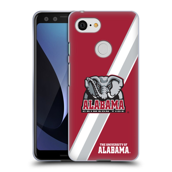 University Of Alabama UA The University Of Alabama Stripes Soft Gel Case for Google Pixel 3