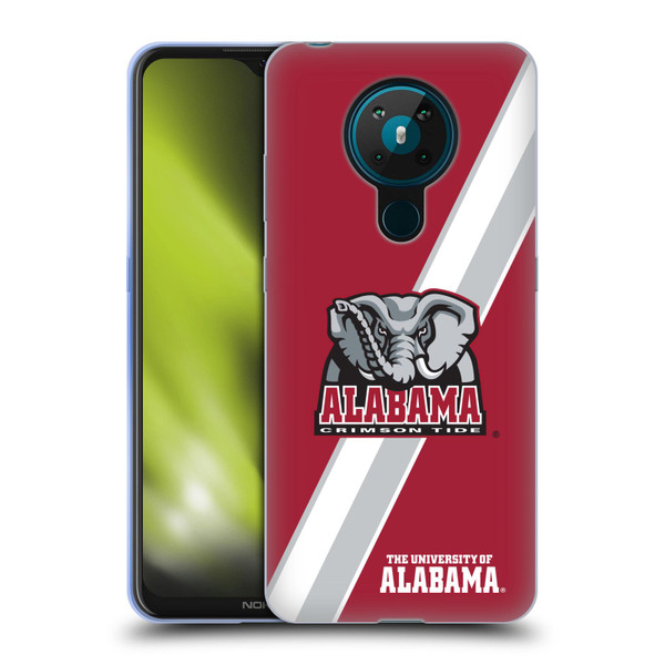 University Of Alabama UA The University Of Alabama Stripes Soft Gel Case for Nokia 5.3